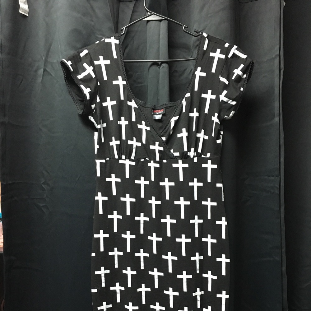 Black Switchblade Stiletto Annabella dress Sz L